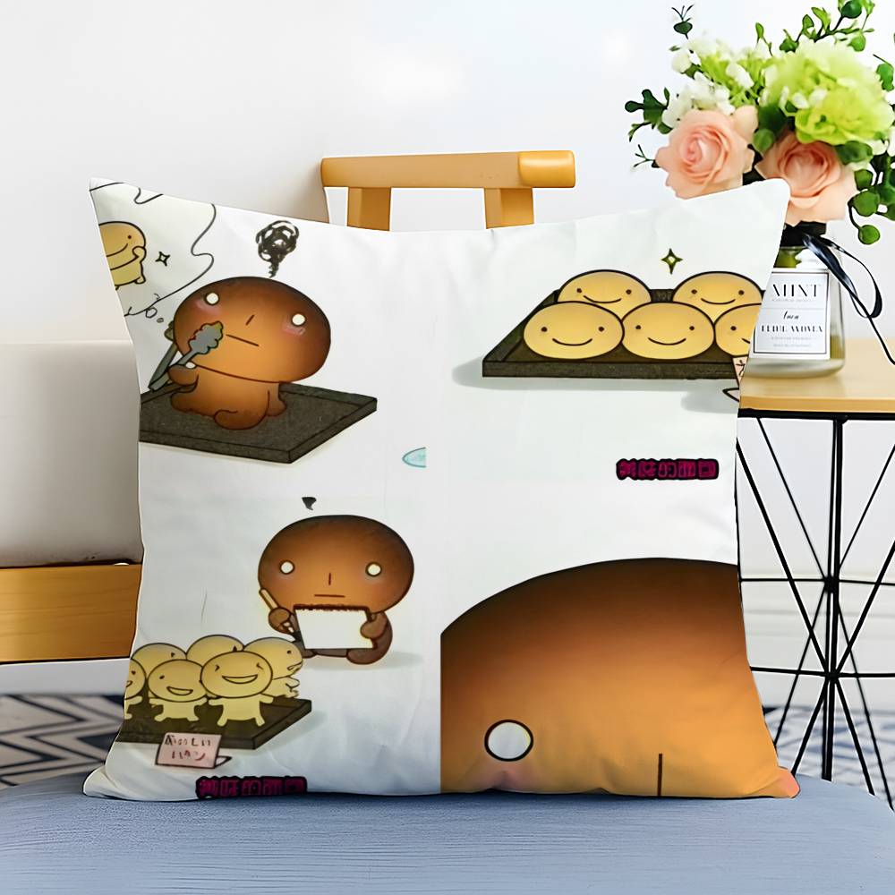 Cartoon Kawaii K-Kogepan-MT Pillow Case Printed Brushed Fleece Pillow Baby Skin-Touch Eco-Friendly Dye-Sublimat