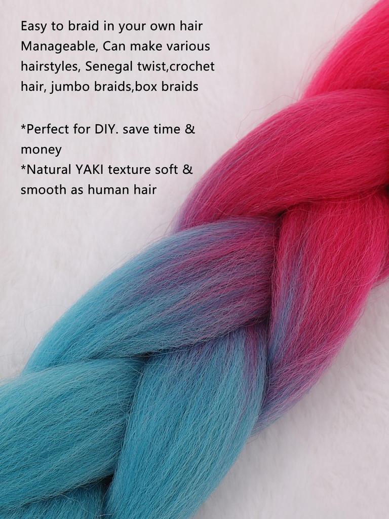 Postițe sintetice 32 inch Ombre Color Impletituri de păr sintetice Pre-întinse Jumbo Braiding Extensii de păr pentru utilizare zilnică DIY