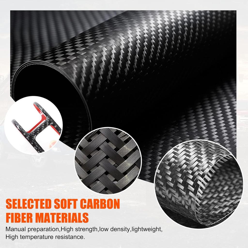 Yinanlutos Handbrake Control Panel Frame Trim Cover Sticker Compatible with Hummer EV 2024 2025 Accessories Soft Carbon Fiber Console Electronic