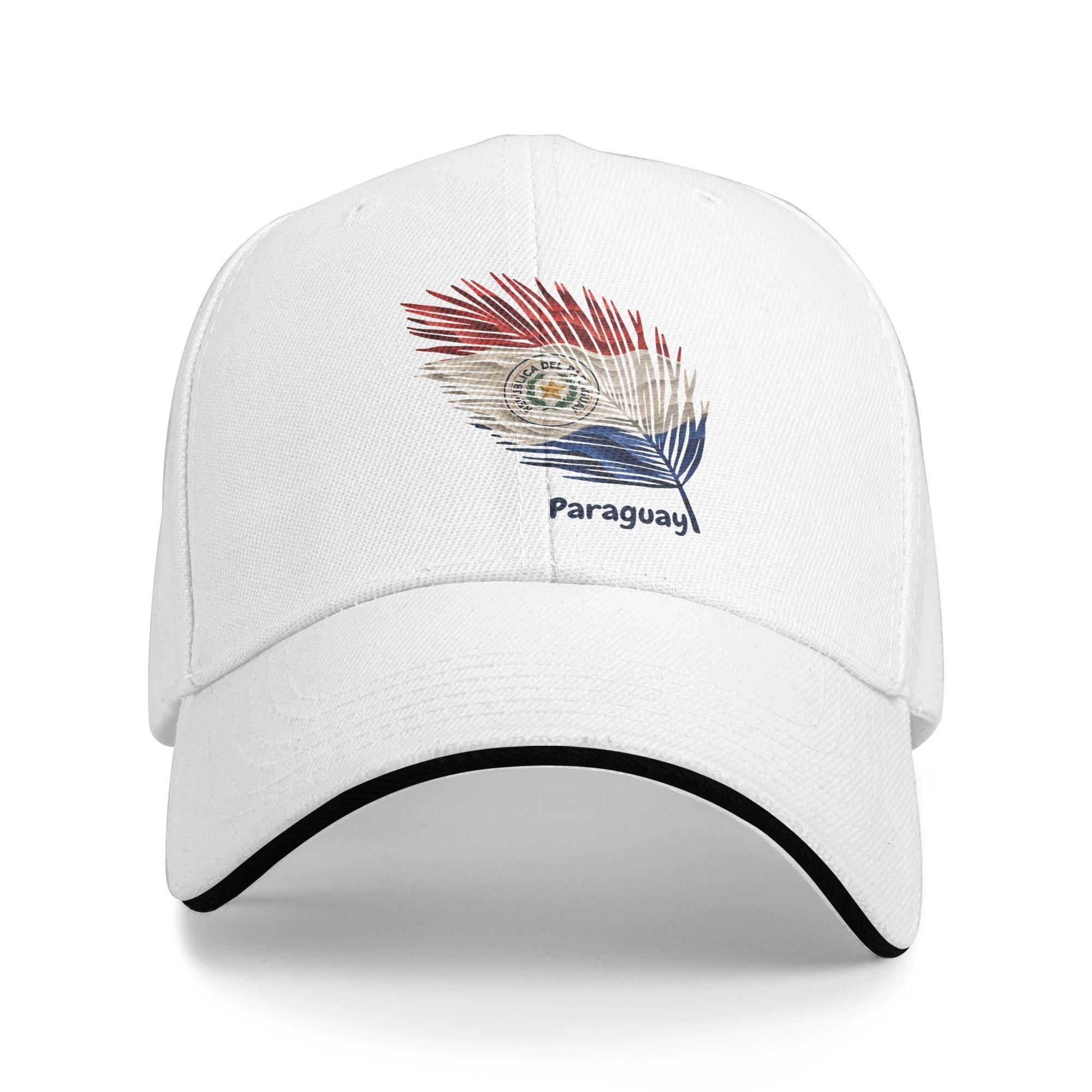 Paraguay Flag Merch Unisex Women Baseball Caps Trucker Hat Vintage Travel Headwear Adjustable Snapback Cap One Size