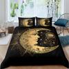 Bohemian Mandala Duvet Cover Golden Sun And Moon 3D Print King Queen Bedding Set Microfiber Dreamcatcher Quilt Cover Pillowcase