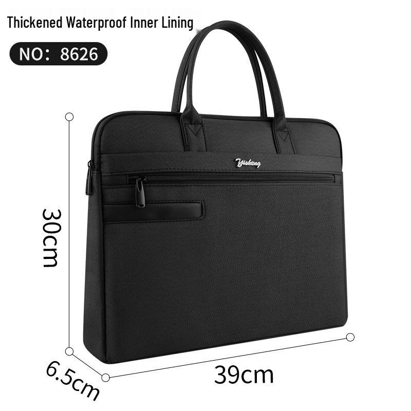 Yisheng Men s Oxford Cloth Briefcase: Business Handbag, Commuter Crossbody, Large Capacity Laptop & Document Bag.