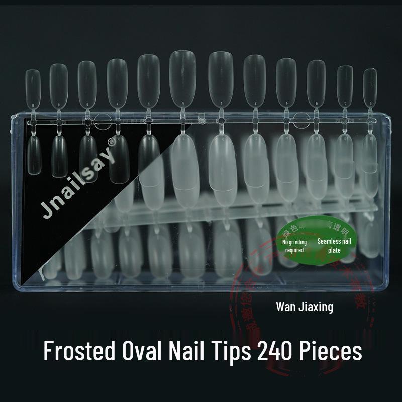 Boxed Nail Art Stickers: 500 Half & Full Cover Transparent Matte French Style Dual-Use Nail Tips
