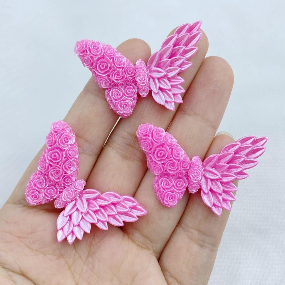 10Pcs New Models Colorful Cartoon Butterfly Series Resin Scrapbook DIY Jewelry Hairpin Headrope Decoration Crafts Diy Accessorie