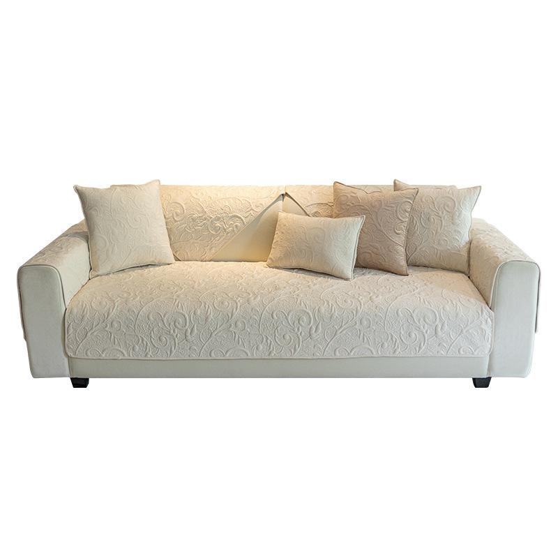 Cream Wind Sofa Cushion Four Seasons Universal Non-slip Sitting Cushion French Retro Plush Full Package Sofa Cover Scarf Cover Cloth