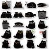 Non-Toxic 40Pcs Black Cat Cute Stickers Vintage For Diy Notebook Guitar Scrapbooking Motorcycle Luggage Graffiti Decals Gifts For Children