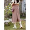 Mishow Pink Denim A-Line Skirt