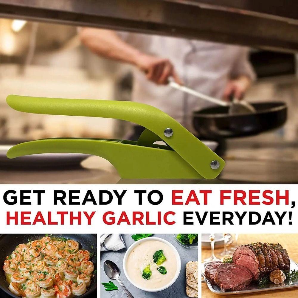 Manual Type Garlic Slicer Stainless Steel Garlic Masher Portable Garlic Crusher  Home Cooking