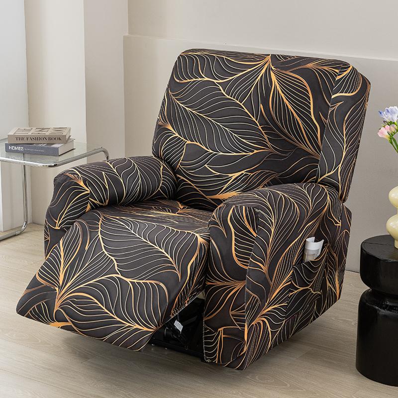 4-Piece Recliner Chair Cover Stretch Chair Cover For Recliner Chair Slipcover For Living Room Recliner Protector With Pocket