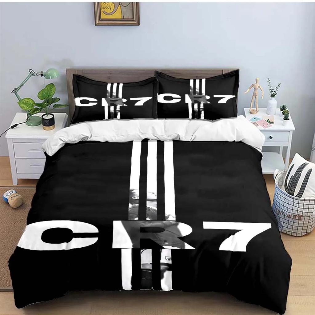 Fashion Football R-Ronaldo Digital Printing Bedding Set Duvet Cover Comforter Bed Youth Kids Girl Boys Birthday Gift