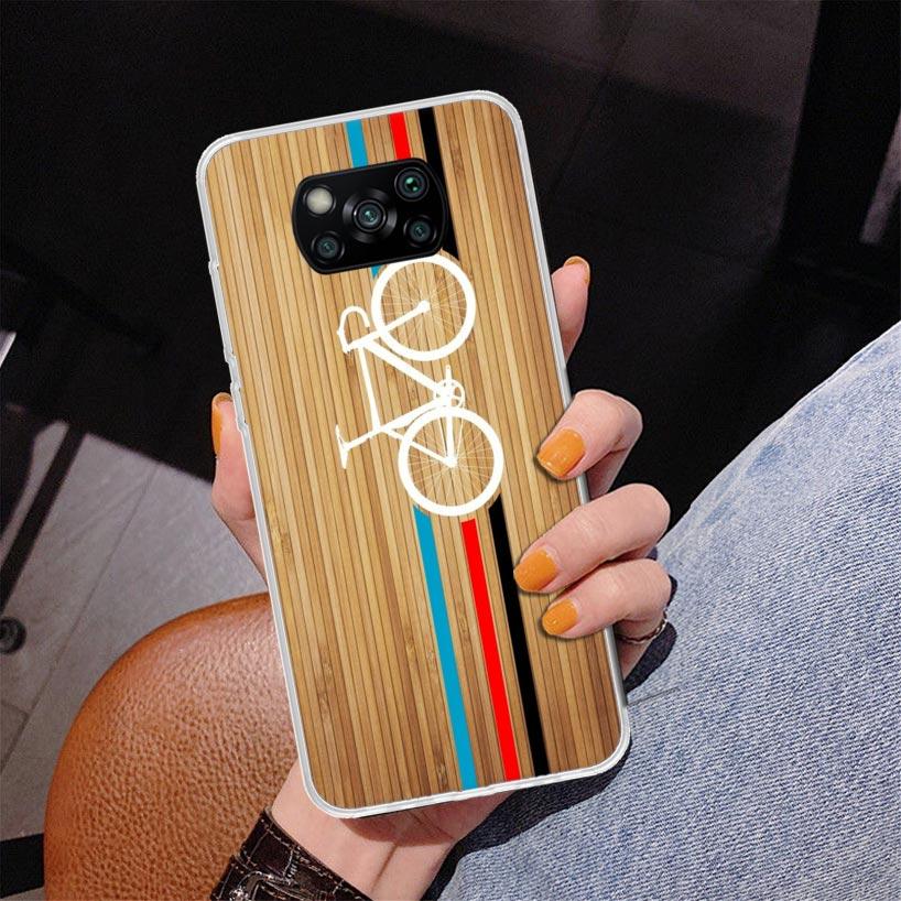 Bicycle Bike Sport Phone Case For Xiaomi Poco X7 X6 X5 Pro F7 Ultra Redmi 15C 15 13C 13 12C 12 10 10A 10C 9 9A 9C 9T Cover Poco