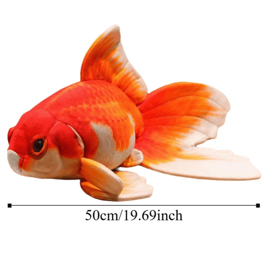 Long Tail Design Goldfish Plush Toys 50cm Big Size Simulated Gold Fish Kids Birthday Gifts