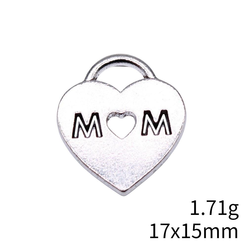 Gifts For Women Charms Bulk Family Member Heart Tags Charms Pendant Souvenir Male Pendant