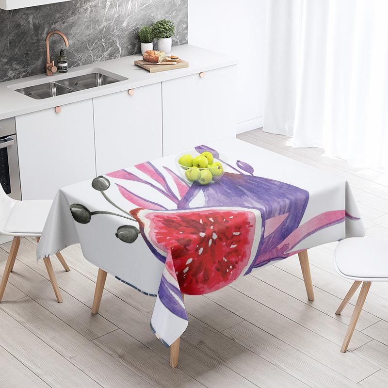 Food Theme Tablecloth Waterproof and Oil-proof Tablecloth Nordic Style Kitchen Tablecloth Modern Home Decoration