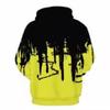 New Autumn Men's Fashionable Neutral Ink Design Printed Soft and Comfortable Hooded Sweatshirt Outdoor Streetwear