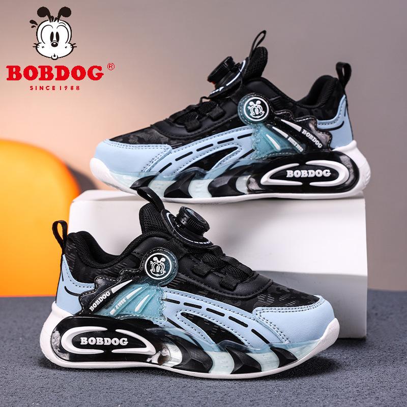 Babu bean children's running shoes spring and summer non-slip shock absorption lightweight boys rotating button boys small shoes