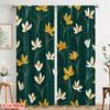2pcs,2D Plane Printing Curtain Fabric Yellow and White Flowers Versatile 100% Polyester (without Rod) Art Deco Festive Use for