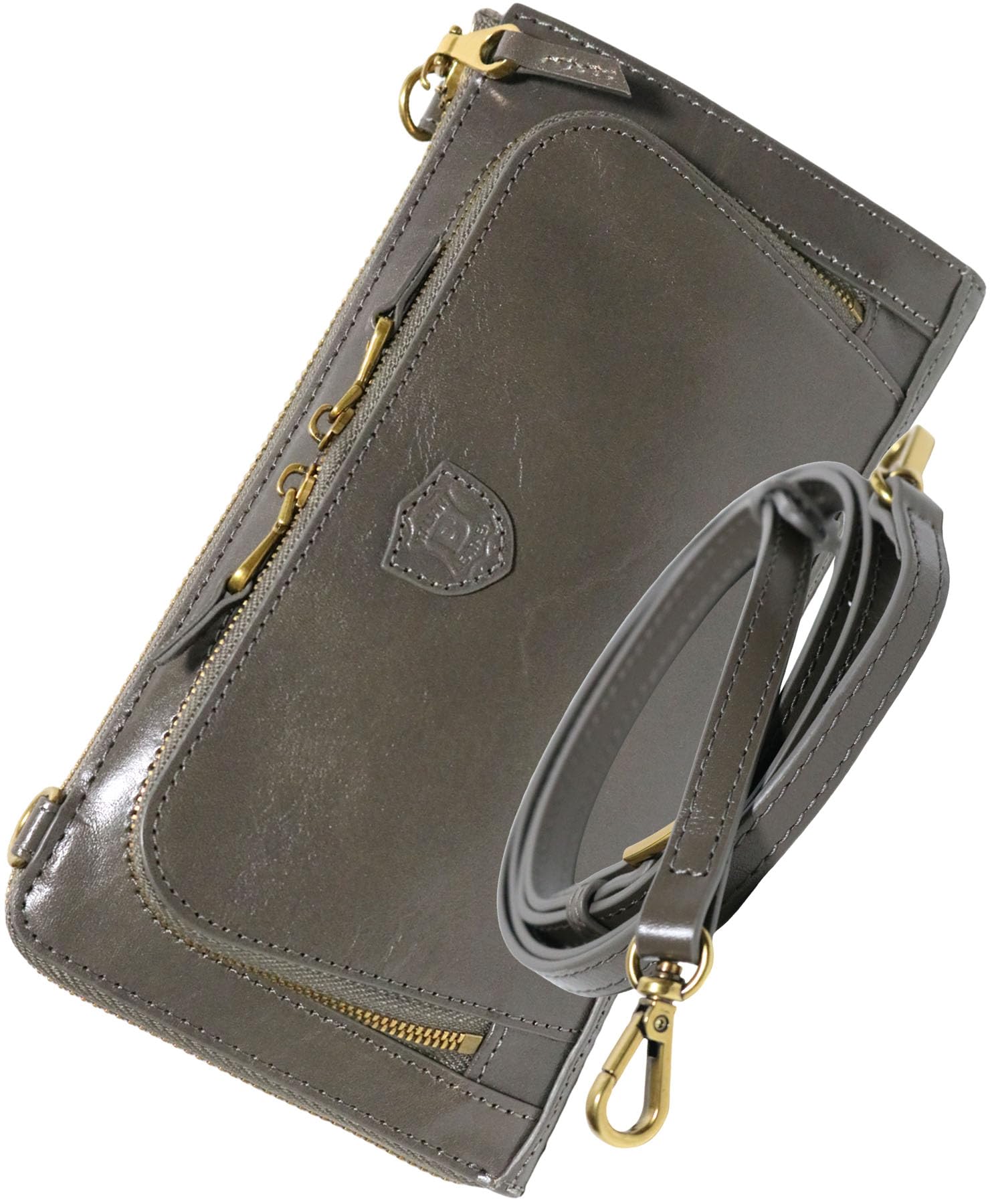 

Bercute Taupe Italian Leather Mini Shoulder Bag for Men and Women, Wallet Bag, Smartphone Pouch, Genuine Leather, Stylish and Cute, Shoulder Bag,