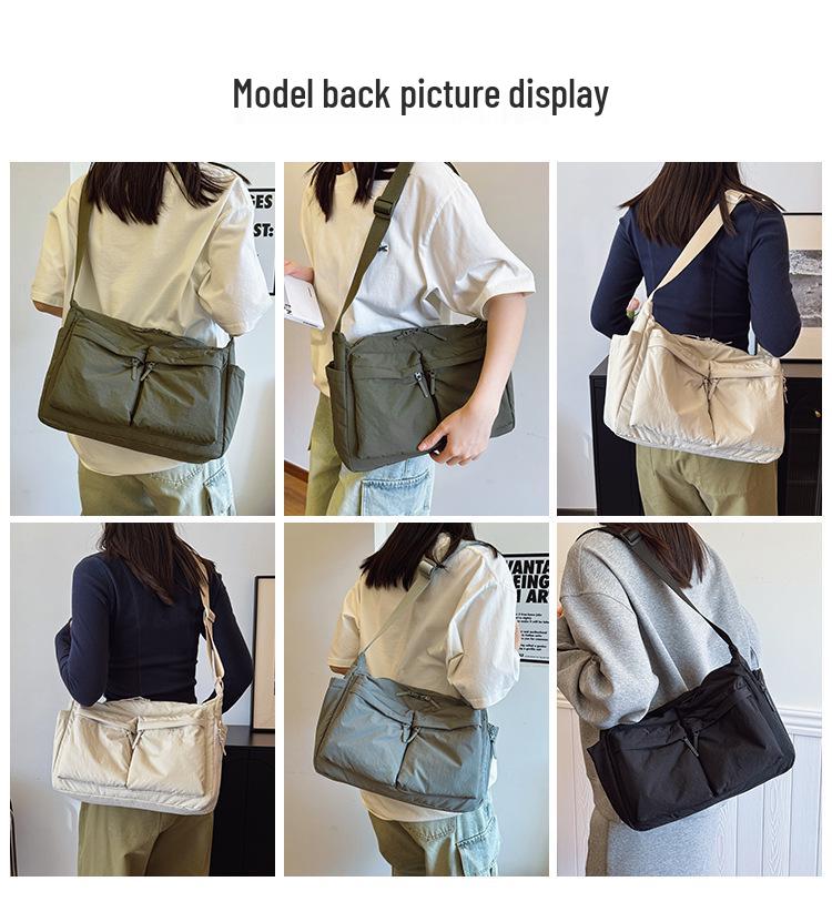 Unisex Multi-Pocket Casual Crossbody Tote