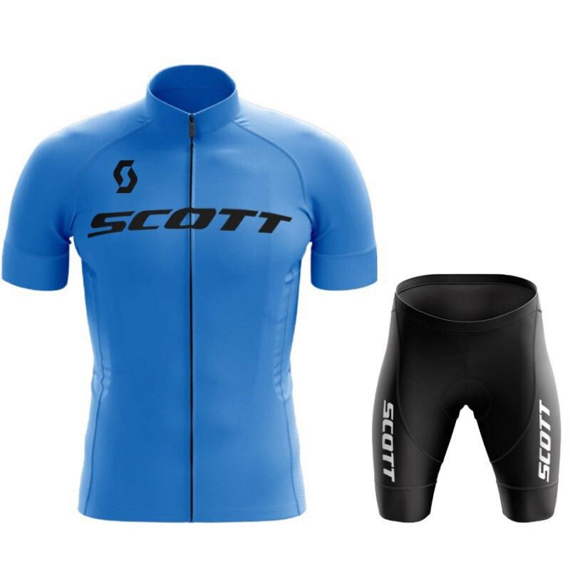 SCOTT Mens Cycling Jersey Short Sleeve Breathable Quick-Dry Performance Bike Shirt Customizable Design