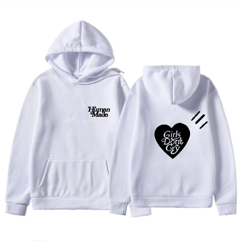 Girls Don’t Cry Human Unisex Hoodies Sweatshirts Autumn Winter Letter Printing Casual Japanese Streetwear Unisex Male Clothing