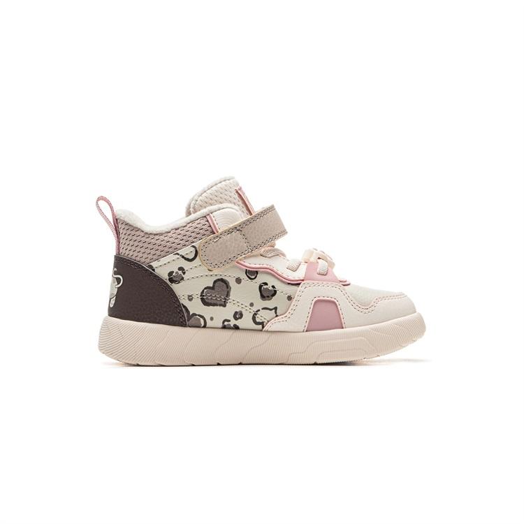 Li Ning Kids Synthetic Leather Woven Fashion Comfortable Non-Slip Shock Absorbing Wear-Resistant Breathable High-Top Kids Skate Shoes YKNU100-22