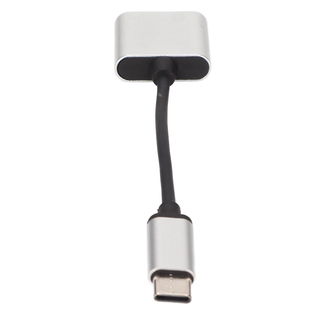 2 in 1 Headphone Adapter Type C to 3.5mm Port Charging Port   Portable Earphone Converter