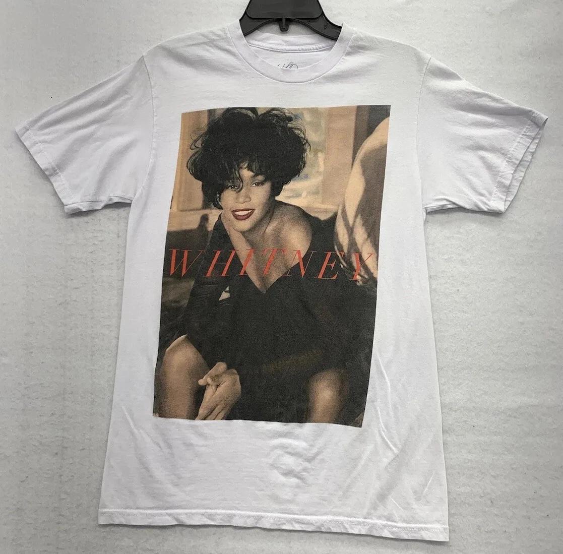 

Whitney Houston 100% Cotton Graphic T-Shirt White Unisex Size Medium Crew Neck M