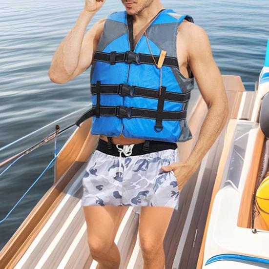 Life Vest with Retractable Seat Belts Reflective Films Life Waistcoat Buoyancy Over 100N Safety Flotation Garment