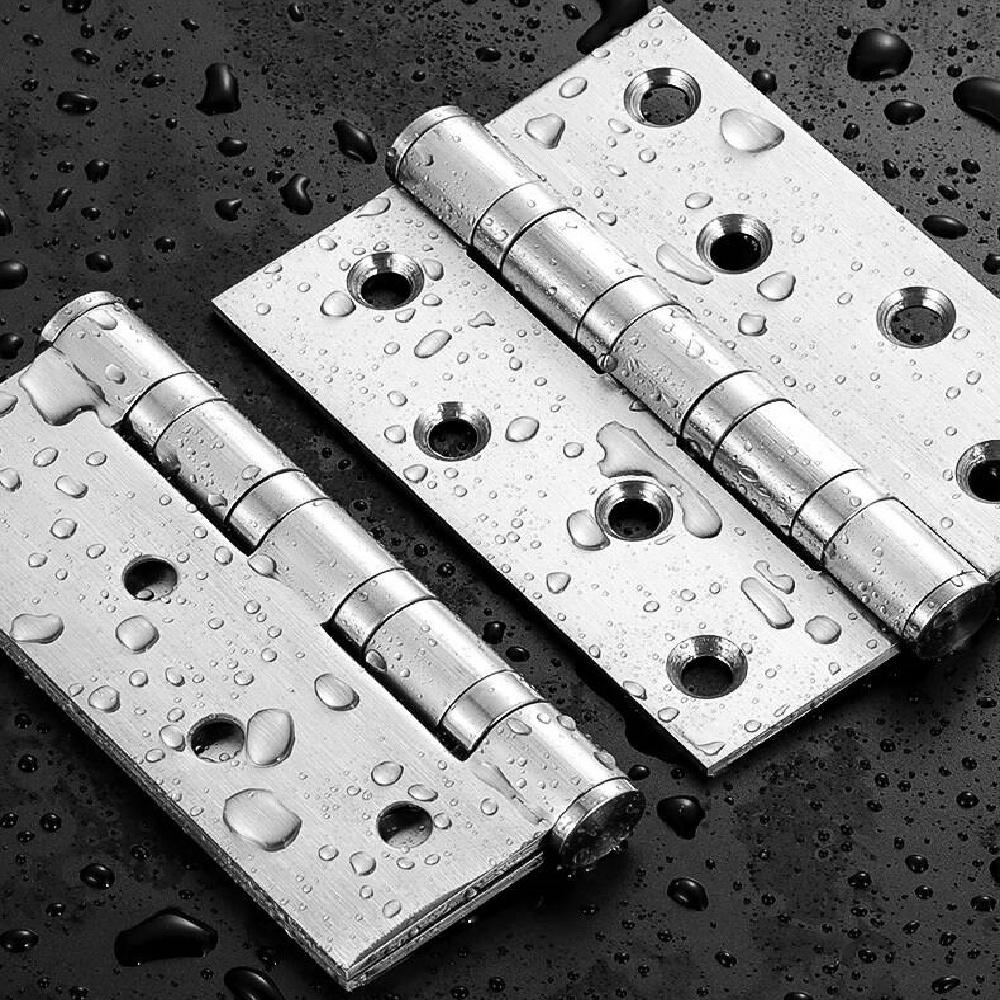  2-Piece 10x7.8cm Heavy-Duty Stainless Steel Door Hinges With 16 Screws – Black/Gold/Silver – For Entry Doors, Cabinets, Windows, Toolboxes