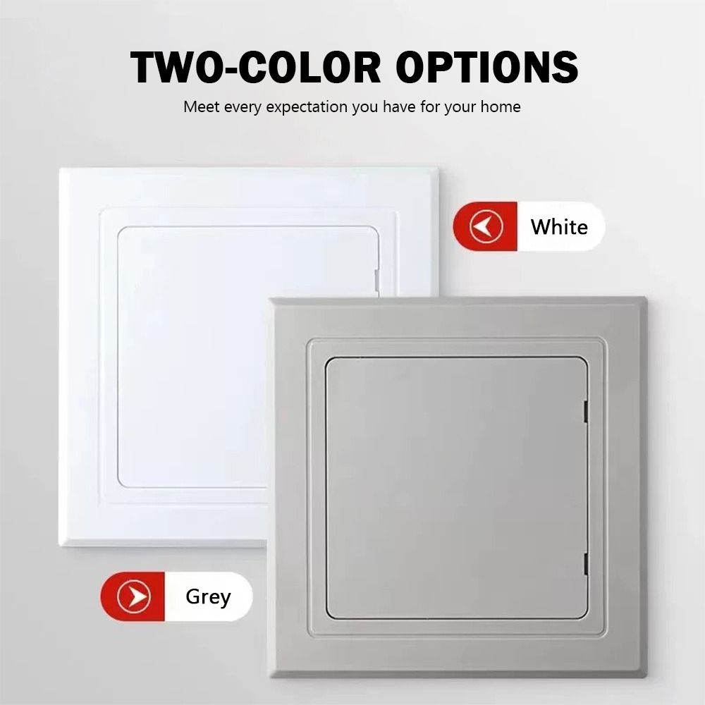 Door Latch Self-adhesive Access Panel Door Plastic Removable Opening Flap Cover Plate White Inspection Hole Doors Wall Ceiling