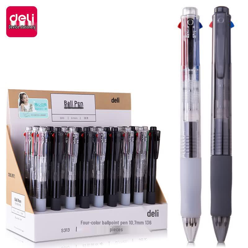 Deli S313 4-Color Retractable Ballpoint Pen