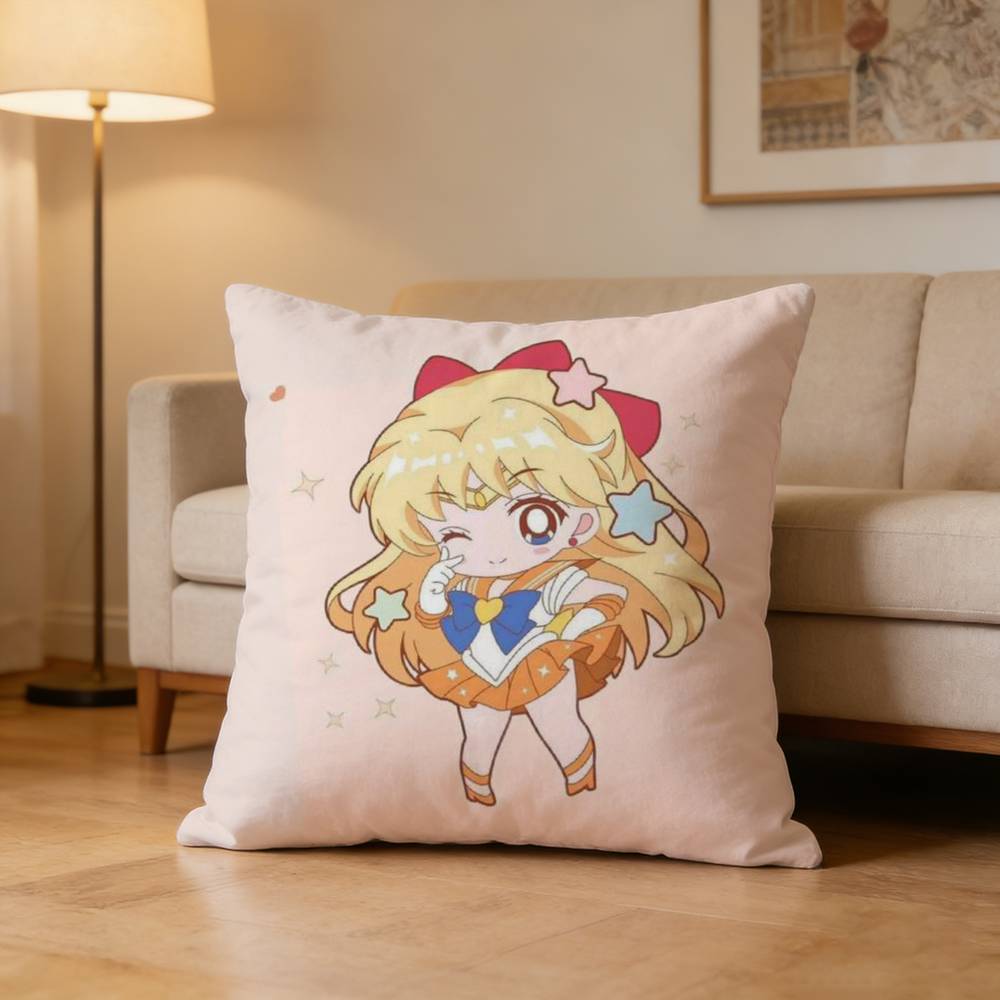 Minako Aino Sailor Venus Pillow Case Pattern Printed Pillowcase For Living Room Sofa Cushion Cover