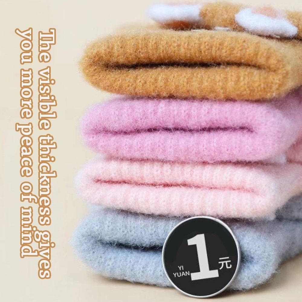 Winter Children Soft Cute Knitted Mittens Kids Gloves Thick Warm