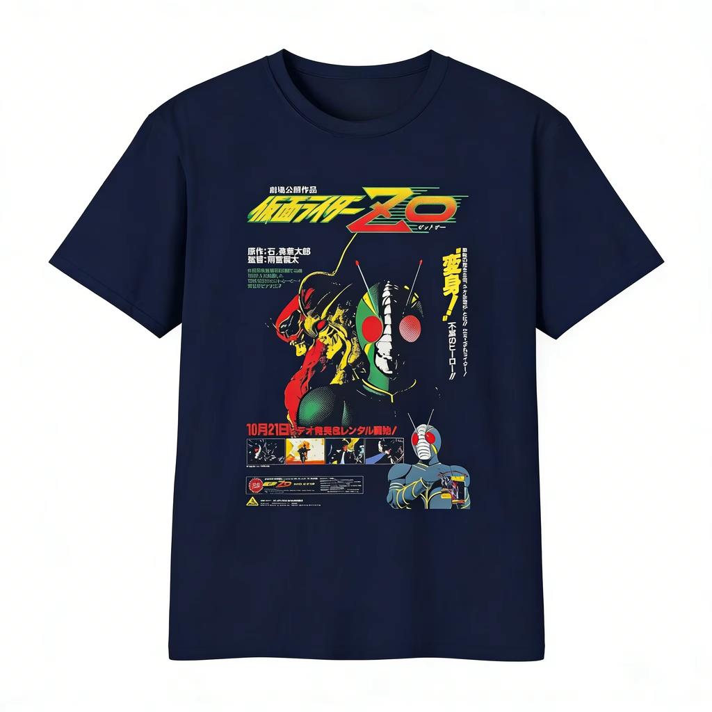 2026 New Kamen Rider ZO Vintage Movie Poster Graphic‑Print Unisex Oversized Cotton Casual Street‑Wear