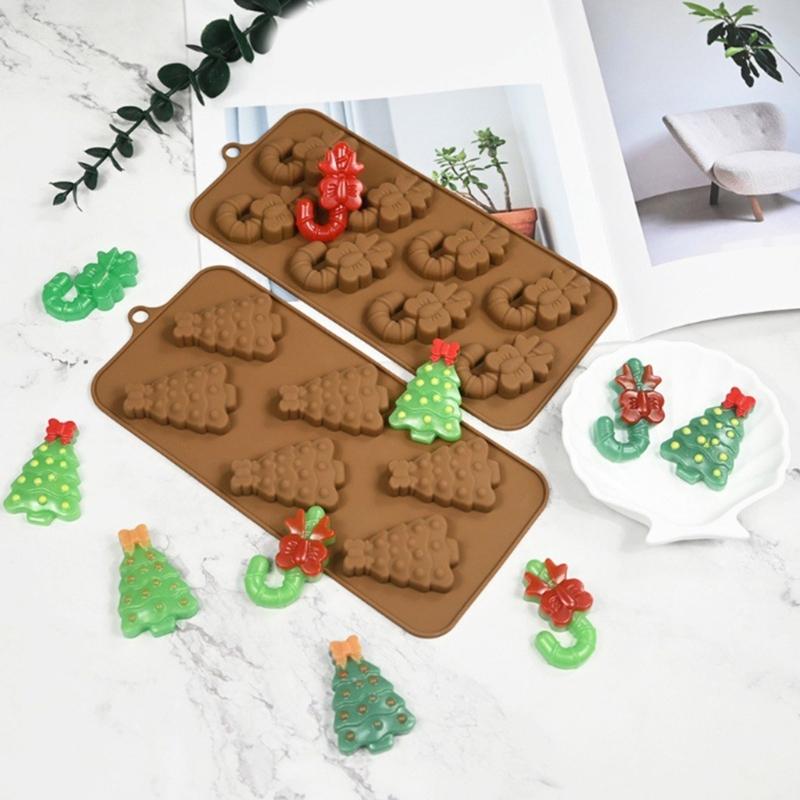 Holiday Themed Silicone Molds for Chocolate Making High Temperatures Resistant Candy Mould Handmade Dessert Bakewares