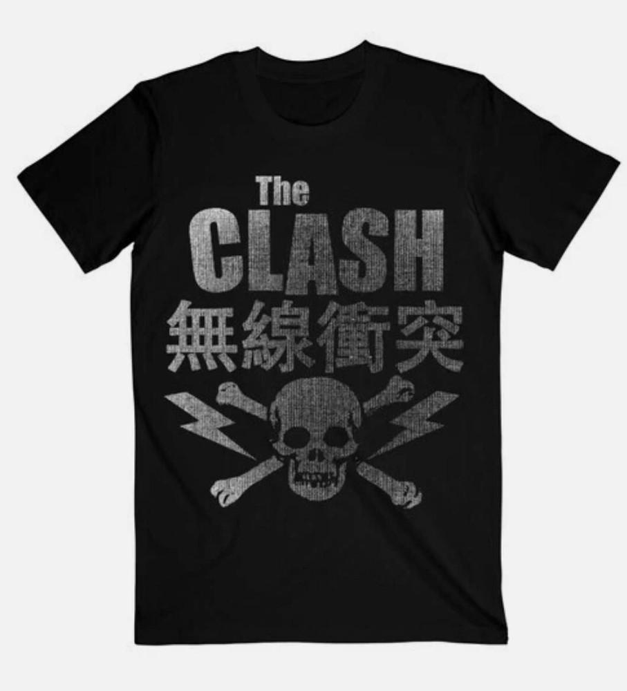 Унисекс футболка The Clash Череп и кости Черная унисекс футболка L