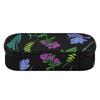 Pen Case Portable Wear Resistant Polyester Zipper Closure with Mesh Pocket Removable Divider and Pen Slots for School and Study