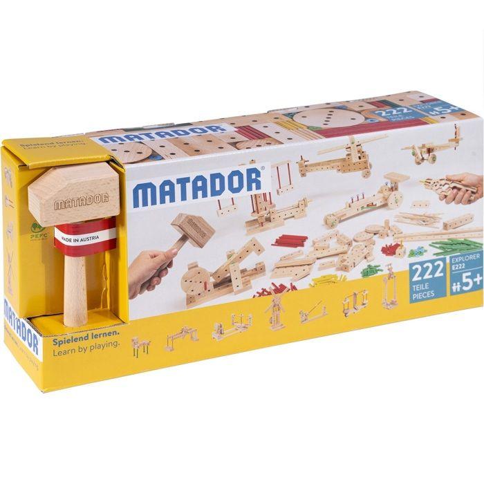 Jeu de construction - Matador - 222 pièces - Bois massif - Pour enfants à partir de 5 ans - Mixte