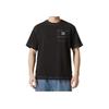 Puma Logo Pocket Design Breathable Casual Sports Round Neck Short Sleeve Drop Shoulder T-Shirt Unisex Tops Black 626858-01