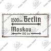 Putuo Decor Deutsche Kriegsgeschichte Vintage Metallschild mit Nummernschild-ähnlichem Design - Ideal für Garagen- und Heimwanddekoration