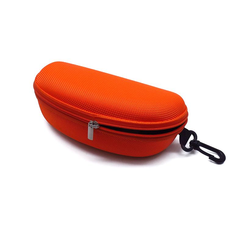 Portable Eva Glasses Case With Carabiner Hook Colorful Sunglasses Hard Cases Zipper Eyeglasses Protector Box Eyewear Accessories