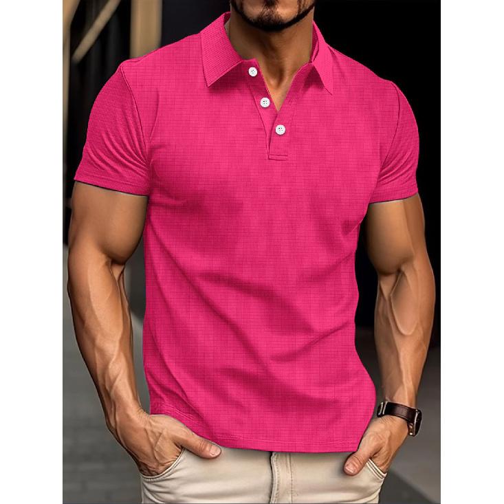 Letní nové rychleschnoucí polokošile s klopou a kapsou na knoflík pro pánské sportovní polokošile Fitness a ležérní Slim Fit denní pracovní košile