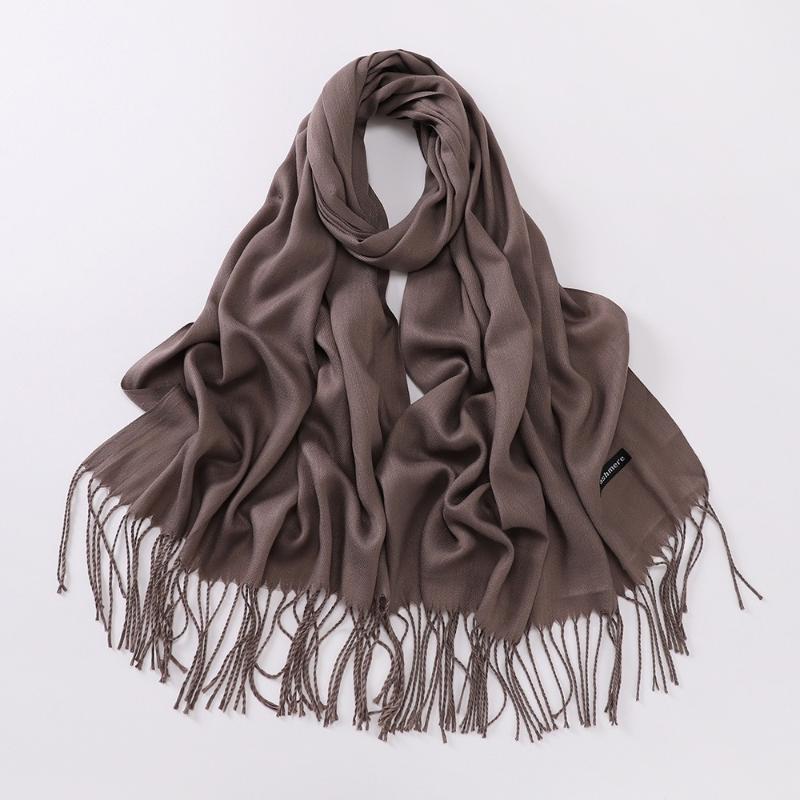 Long Faux Camere Scarf Women'S Sli Warmth Autumn Winter Color Awl Simple Sle Faionable Ne Warmer