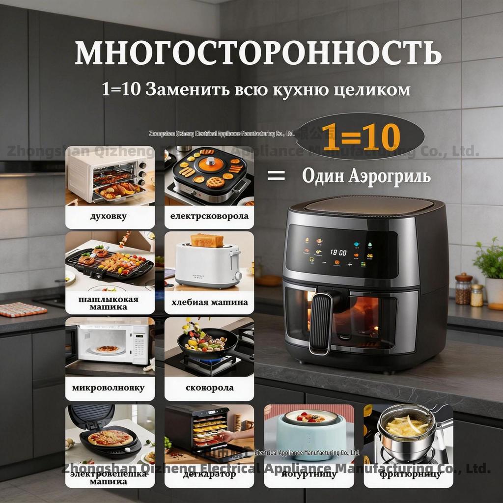 2026 Multifunktionaler Airfryer-Ofen aus Edelstahl - Neues Elektromodell für den Hausgebrauch