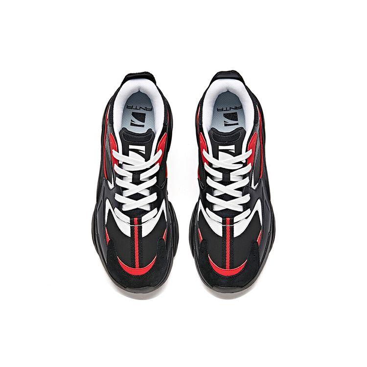 Anta Lifestyle Series Non-Slip Wear-Resistant Low-Top Dad Shoes Men sneakers Black White Red 912048821-3