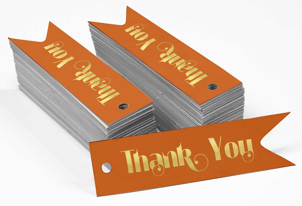 Inkdotpot Gold Foil Paper Hang Tags Thank You Bridal Shower Favor Tags 100