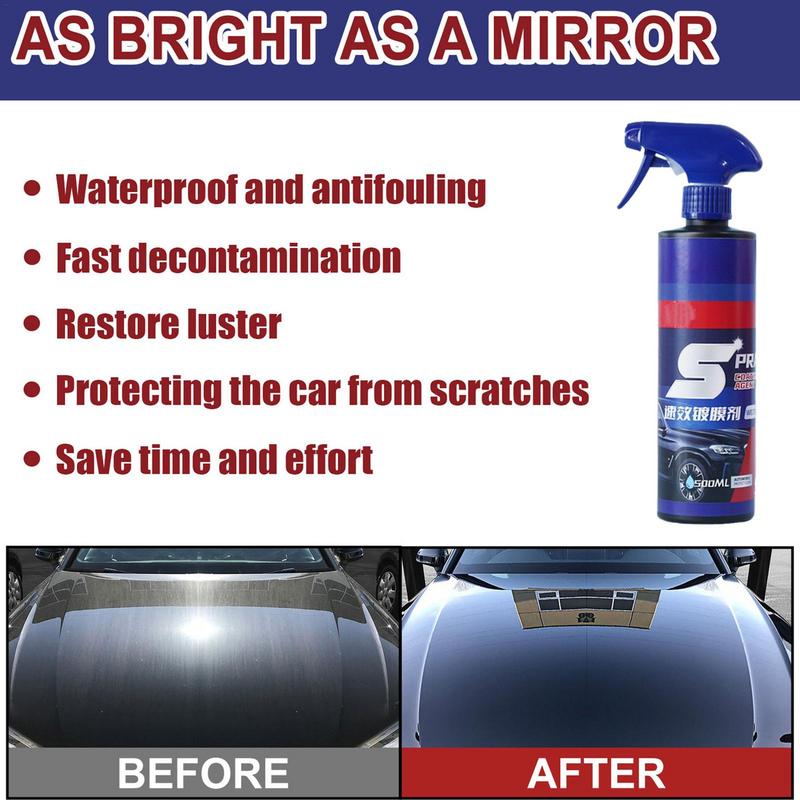 500ml Ceramic Car Coating Spray With Nozzle Quick Automotive Nano-coating Spray Wax Hydrophobic Polish Paint Cleaner