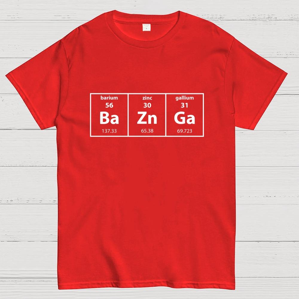 Baznga Periodic Table Cotton Casual Cool Loose T-Shirt