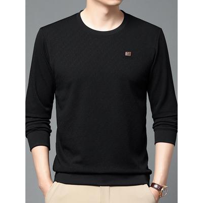Autumn Long Sleeve T-Shirt Men's Base Shirt Loose Casual Middle-aged Men's Spring Round Neck Fashion Top